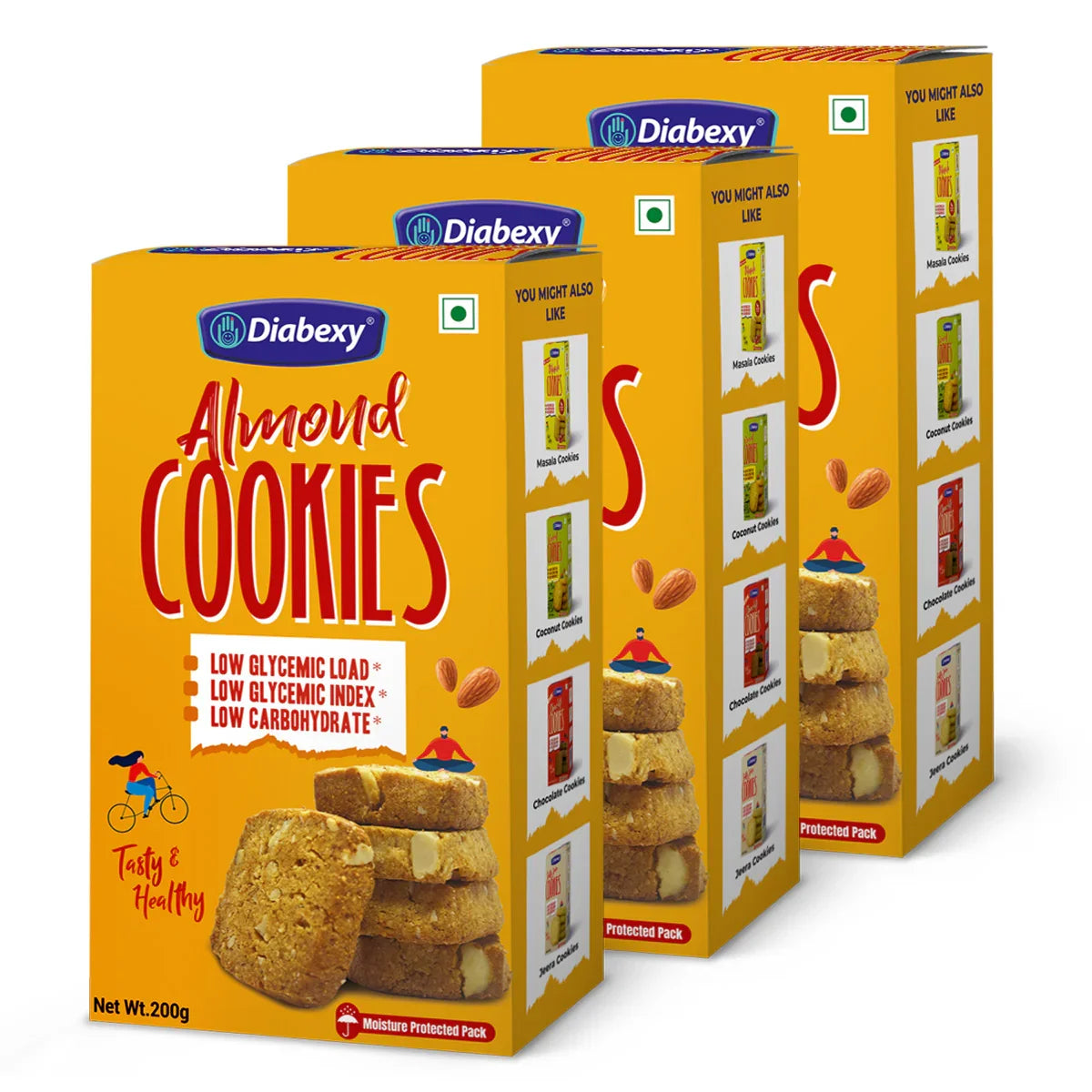 pack of 3 almond cookies