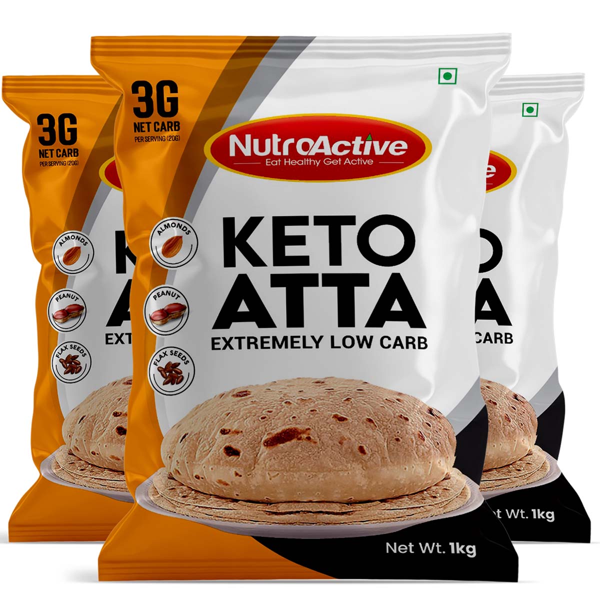 NutroActive Keto Atta Net Carb 3g Extremely Low Carb Flour