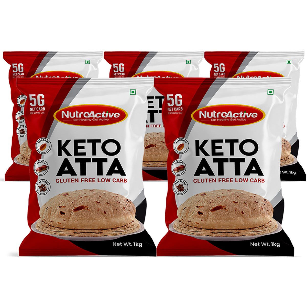 NutroActive Keto Atta Gluten Free Ultra Low Carb Flour - 1kg