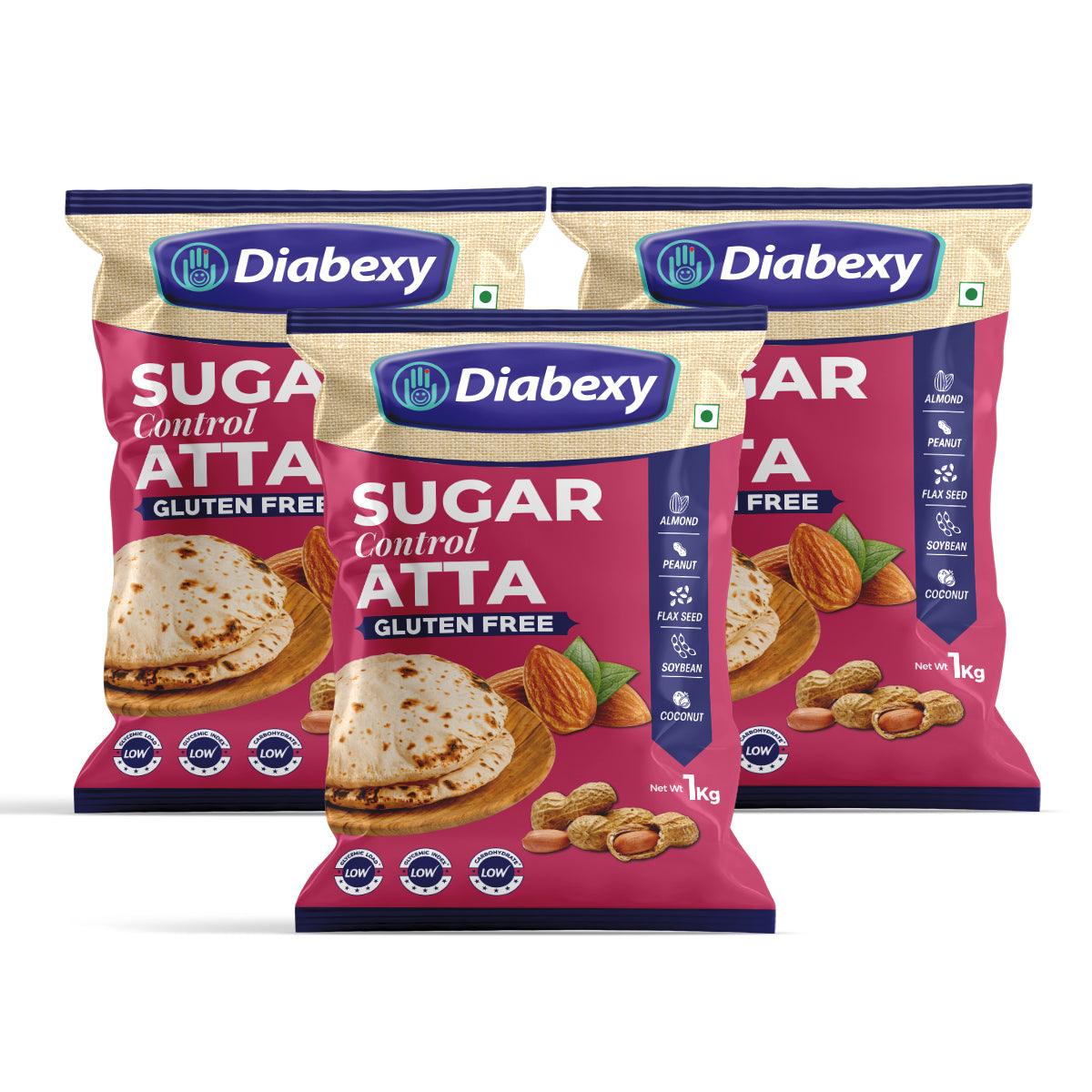 Diabexy sugar control atta gluten free pack of 3 each 1 kg