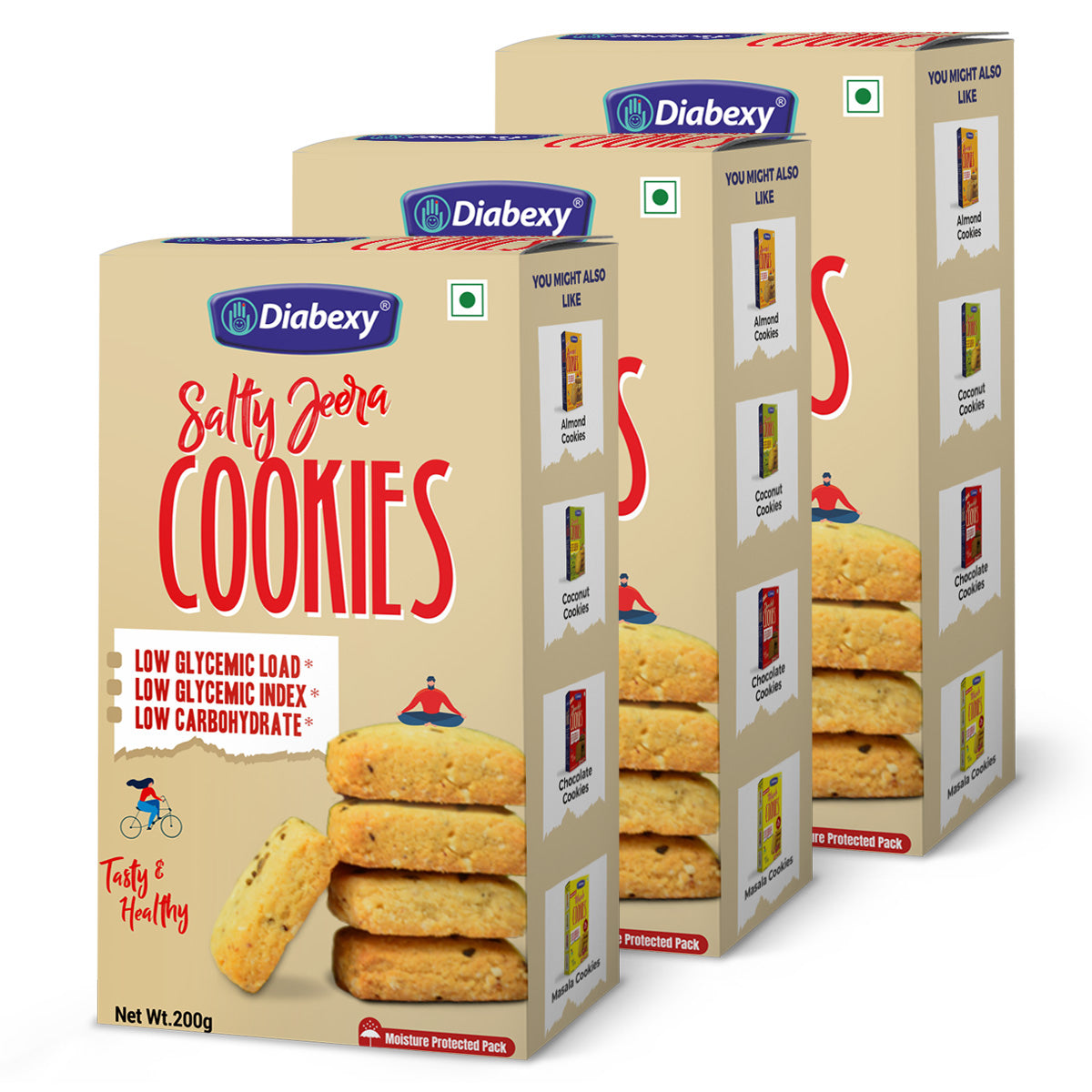 Diabexy Jeera Cookies Salted - 200g