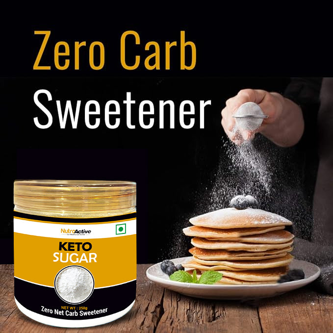 NutroActive Keto Sugar Zero Carb Sweetener 100% Sugar Free- 250g