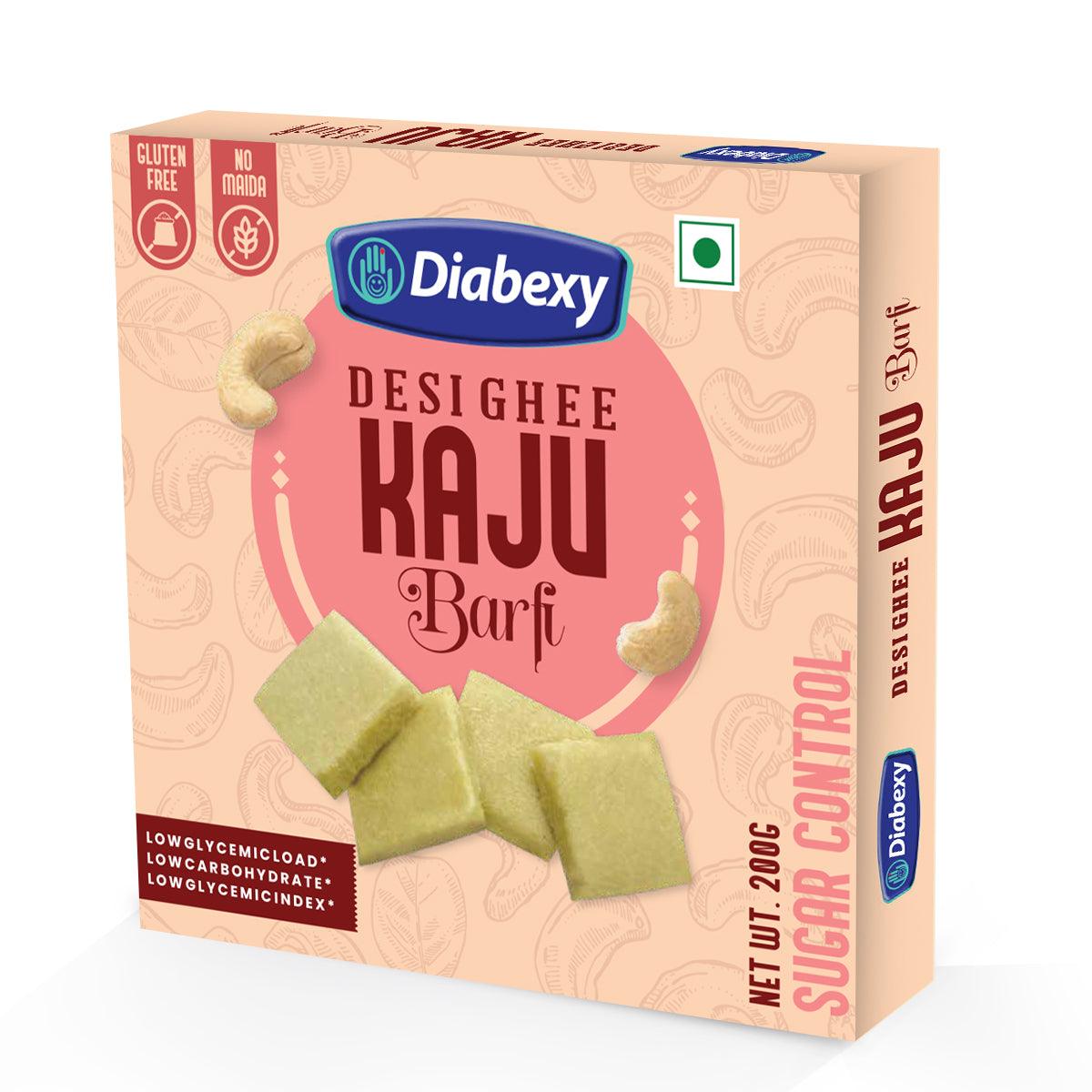 Diabexy Desi Ghee Sugar Free Kaju Barfi - 200g - Diabexy