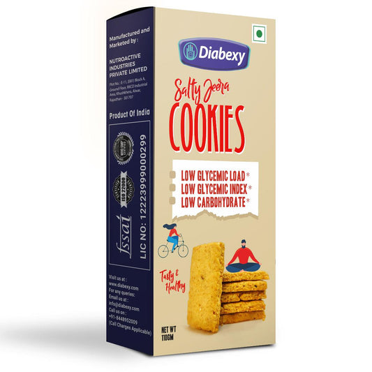Diabexy Jeera Cookies Salted - 110 gm - Diabexy