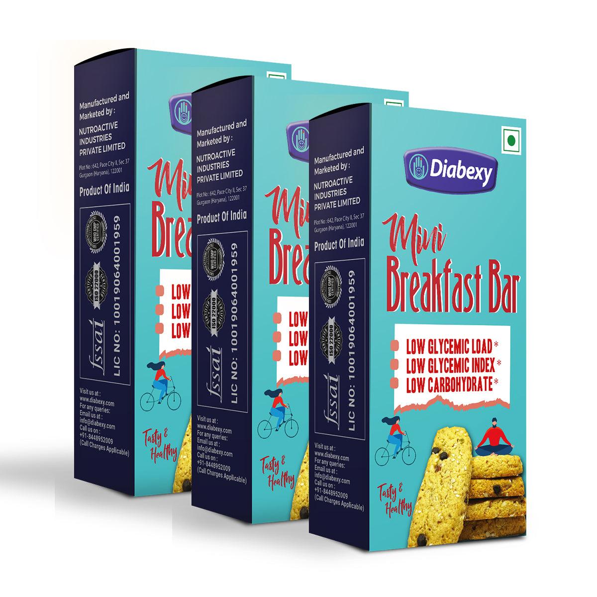 Diabexy Mini Breakfast Bar - 100 gm (Pack of 3) - Diabexy