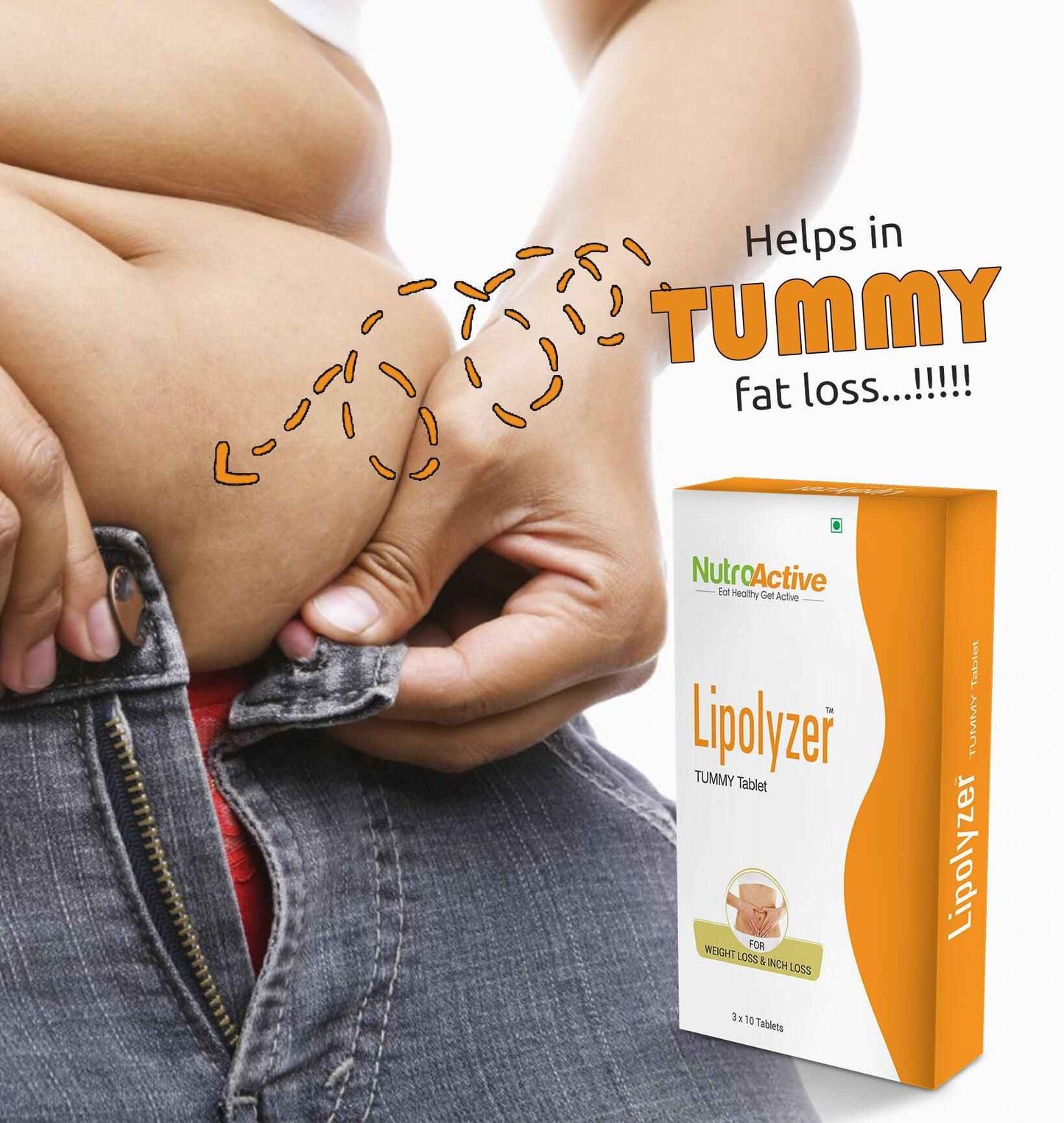 Nutroactive Lipolyzer Tummy - 30 Tabs