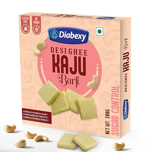 Diabexy Desi Ghee Sugar Free Kaju Barfi - 200g