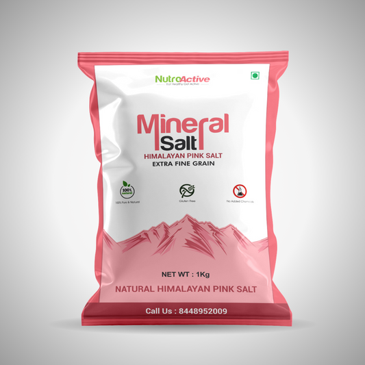 NutroActive MineralSalt Himalayan Pink Rock Salt Extra Fine Grain - 1 kg
