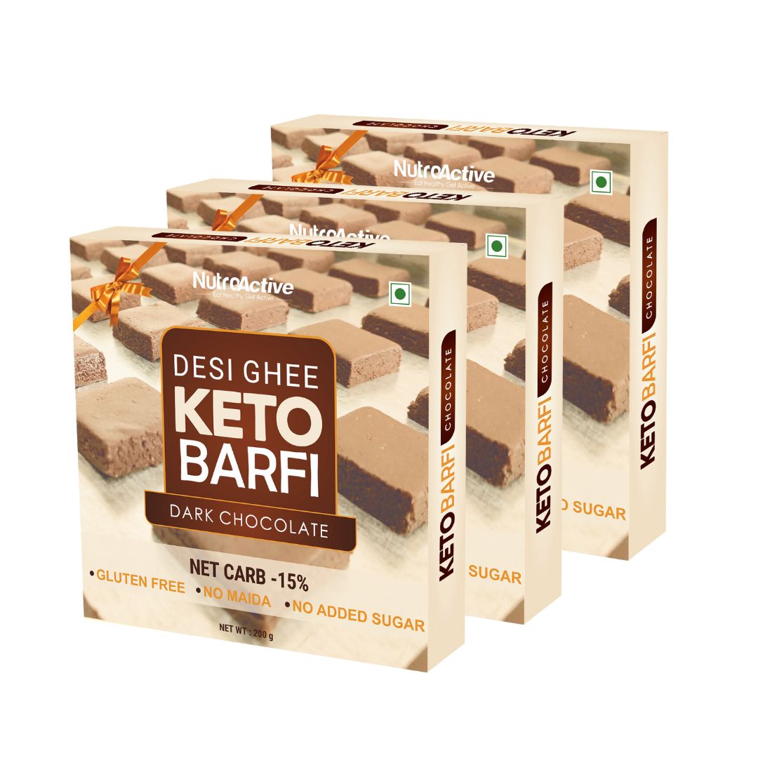 NutroActive Keto Chocolate Barfi - 200g