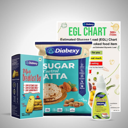 Diabexy Atta 1 Kg Diabexy Mini Breakfast Bar 100g Diabexy Sugar Drops 30 ml Diabexy EGL Chart - [DOWNLOAD]