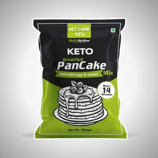 NutroActive Keto Breakfast Pancake Mix Low Carbs High Protein Gluten Free - 350g
