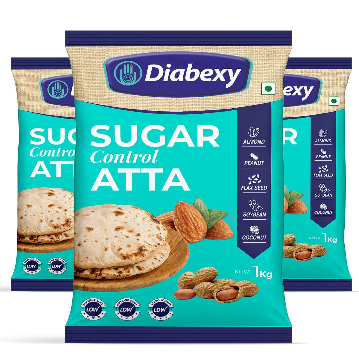 Diabexy Sugar Control Atta - 1kg (Pack of 3) - Diabexy