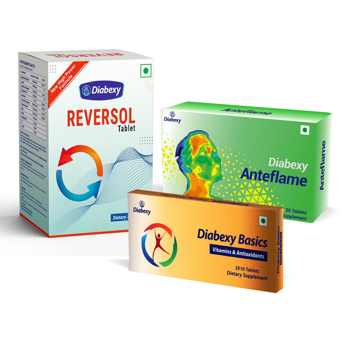 Diabexy Supplements Combo (Reversol, Basics, Anteflame) - Diabexy