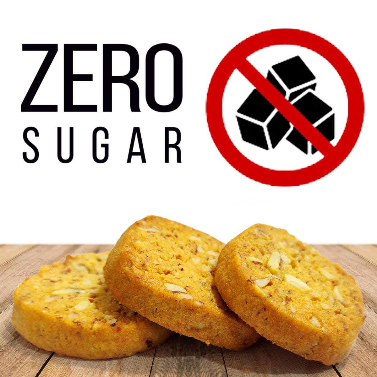 NutroActive Keto Almond Cookies,1g Net Carb Per Cookie, Zero Sugar Gluten Free - 200gm - Diabexy
