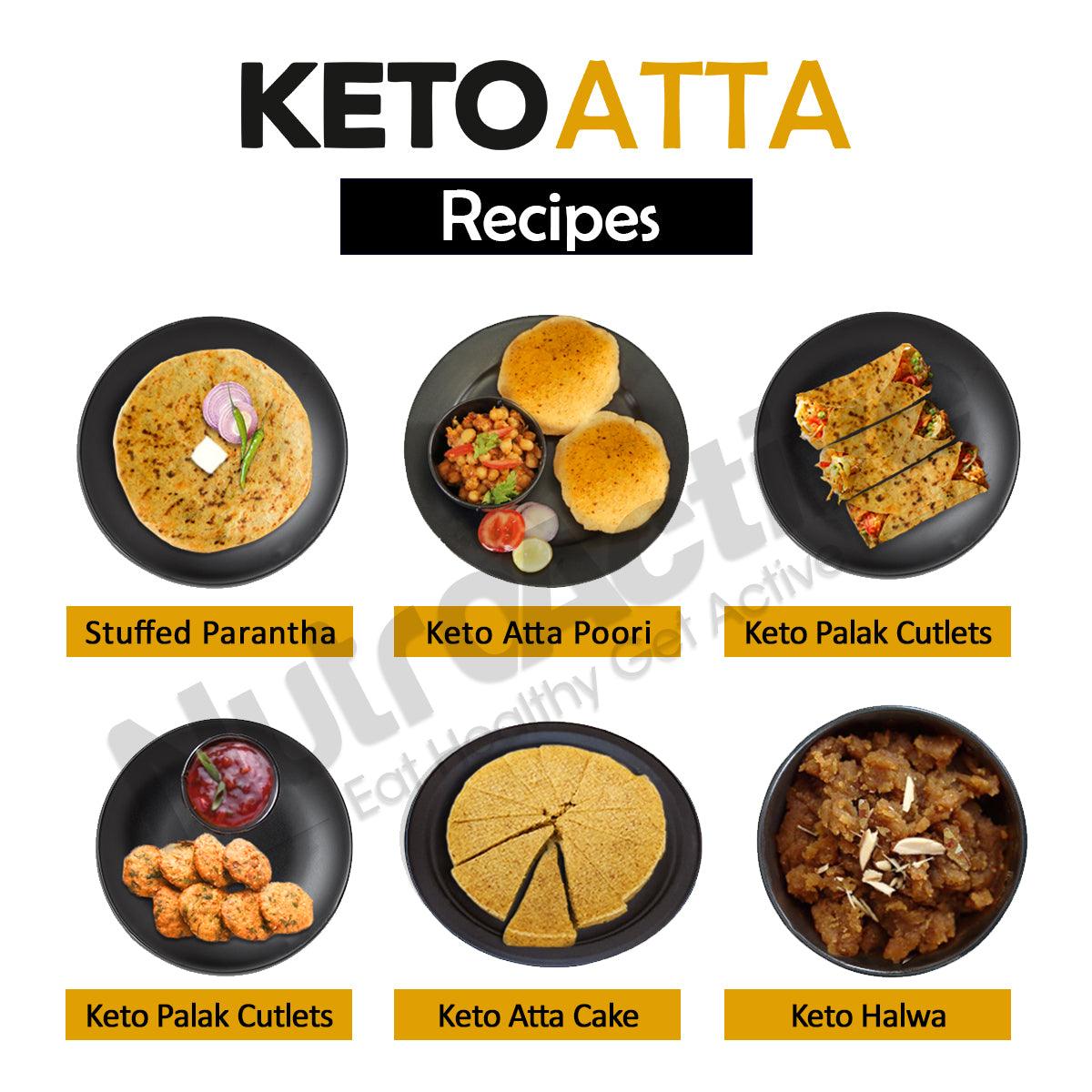 NutroActive Keto Atta (1g Net Carb Per Roti ) Extremely Low Carb Flour - 5kg - Diabexy