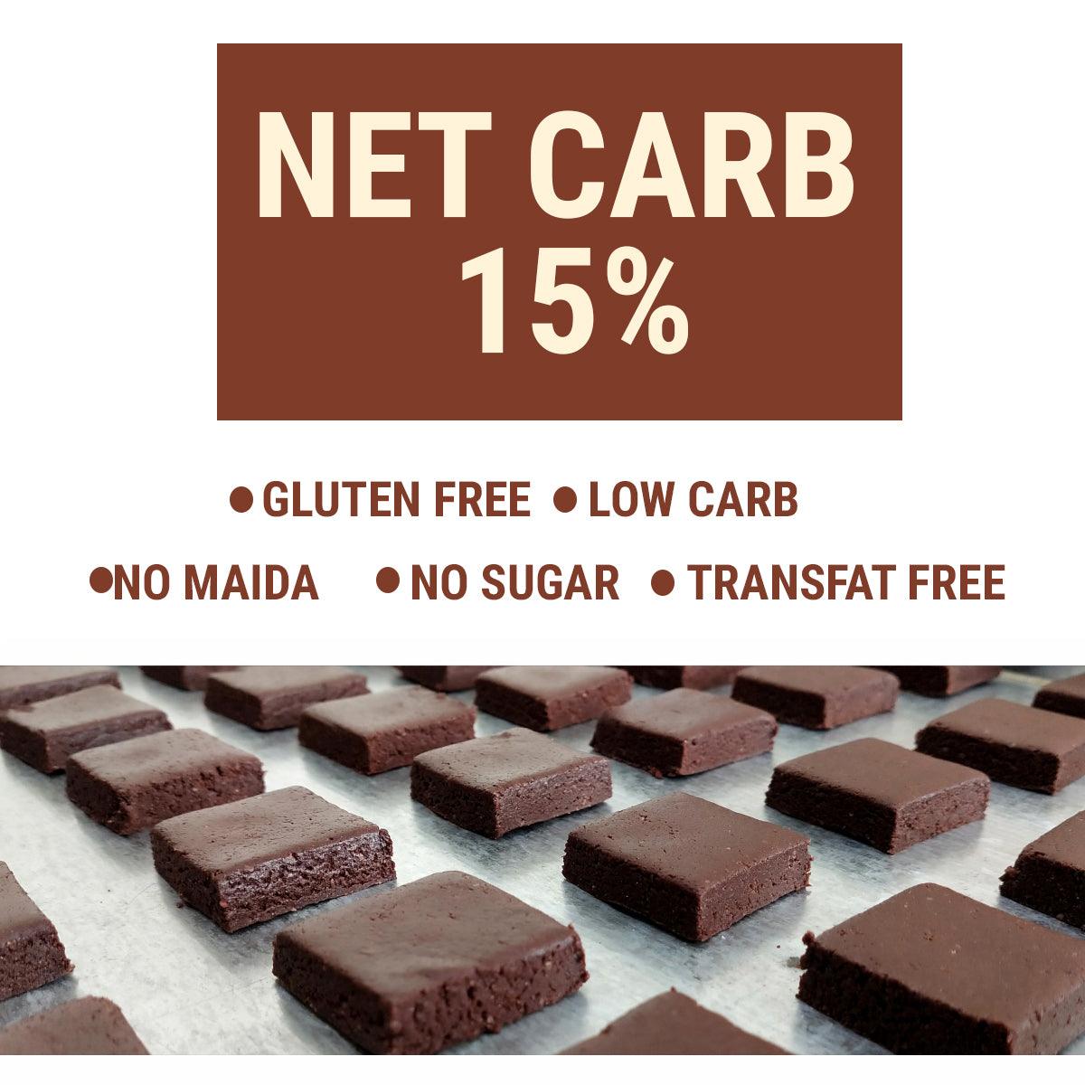 NutroActive Keto Chocolate Hazelnut Barfi Low Carb Sugar Free Sweets - 200g - Diabexy