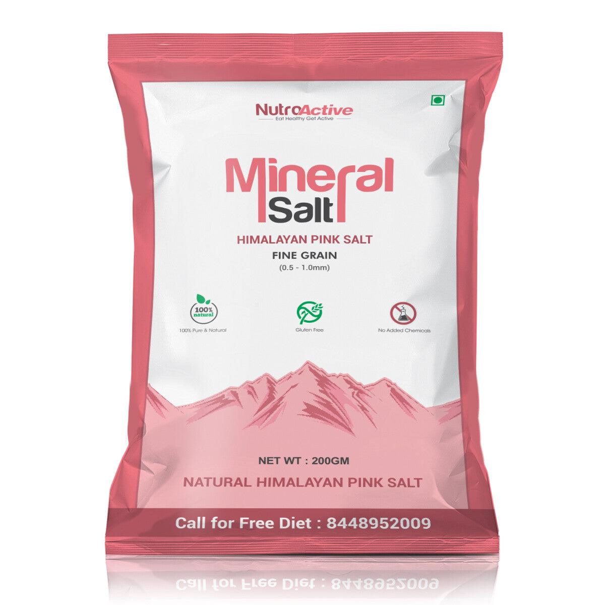 NutroActive Mineral Himalayan Pink Salt Extra Fine Grain, 0 -0.5 mm 200 gm - Diabexy
